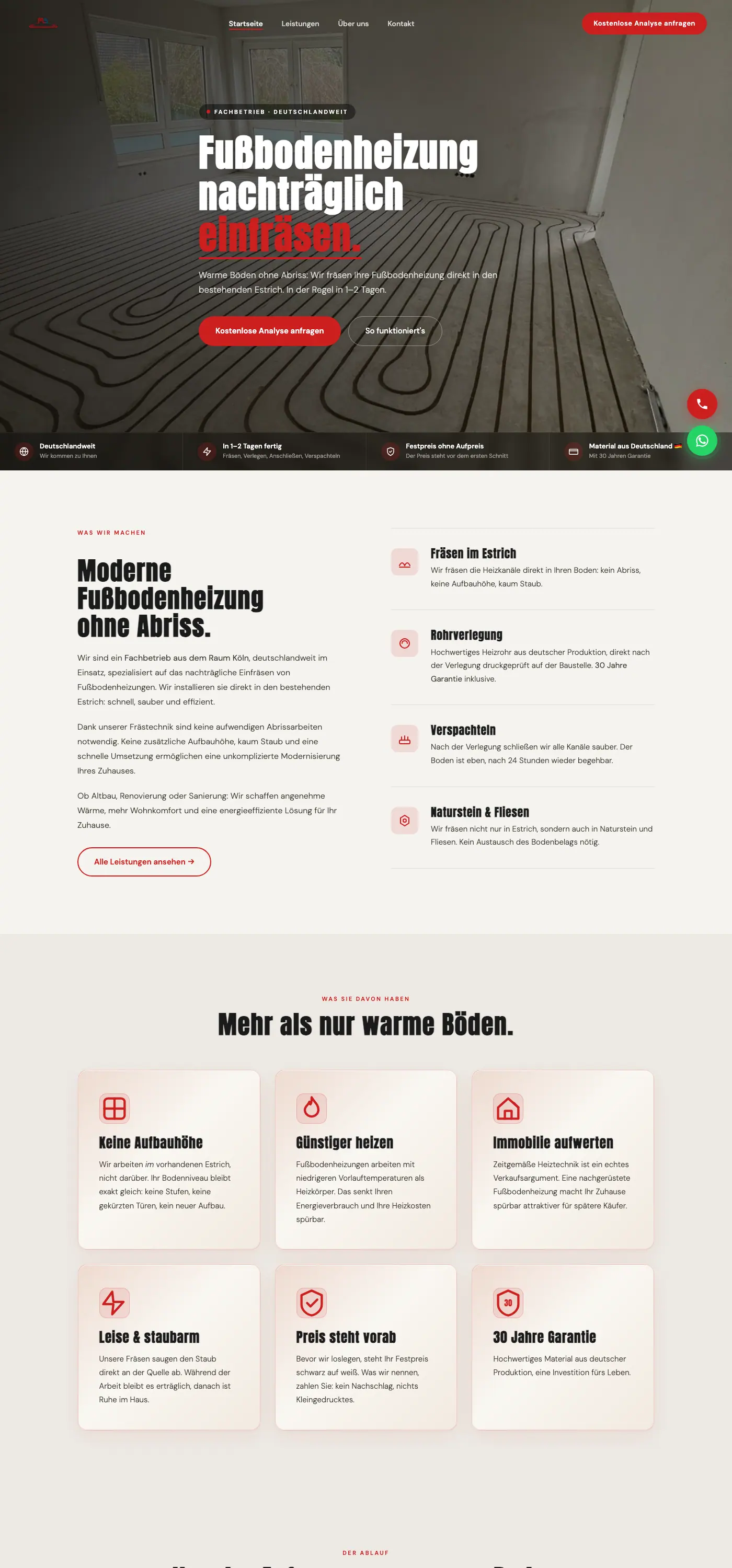 Startseite von MS Fußbodenheizung